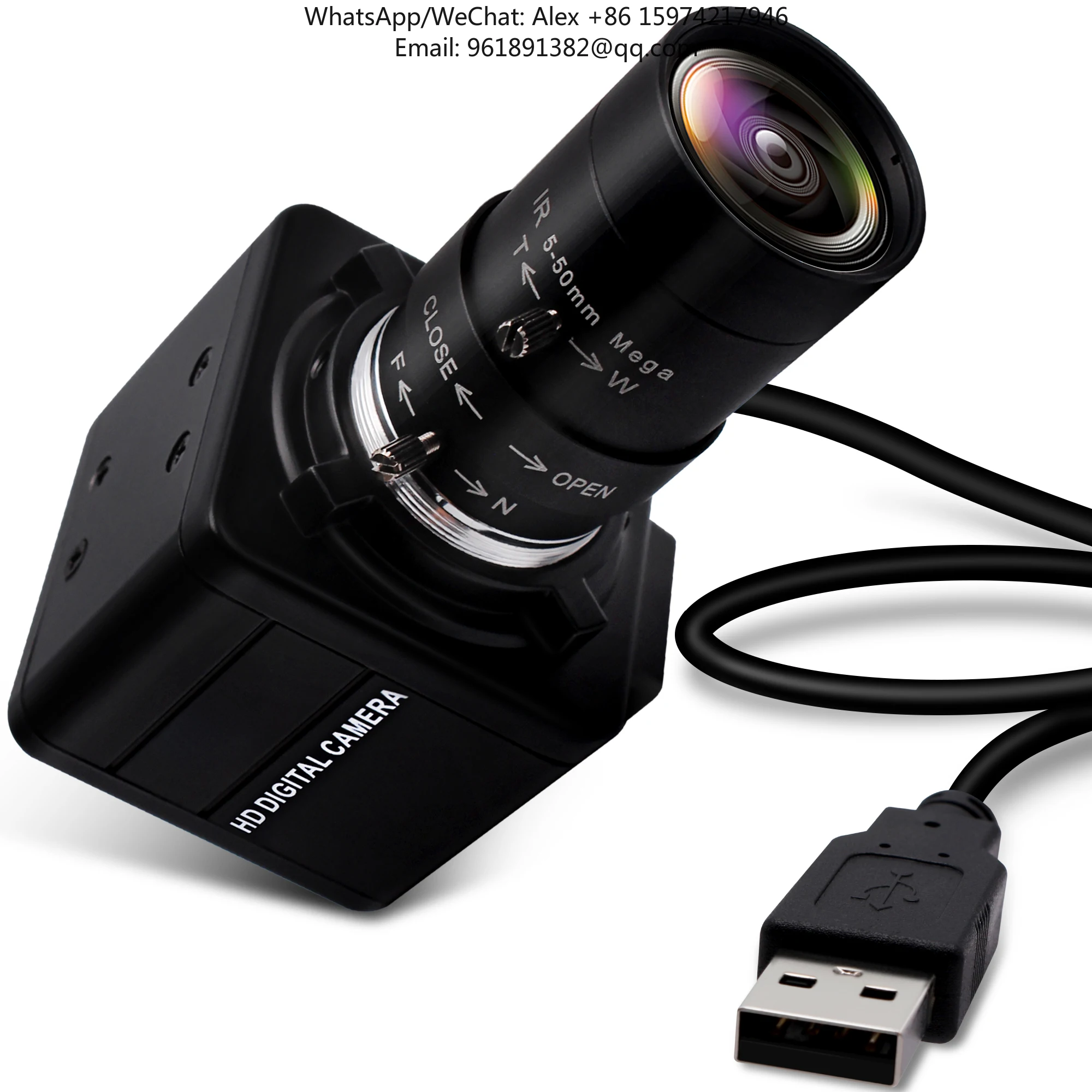 

ELP 800P 120fps High Speed Monochrome Global Shutter USB Camera Varifocal Lens 480P 210FPS Webcam For Industrial Machine Vision