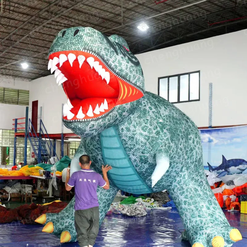 Dinozaury dmuchane, modele zwierząt na powietrze z dmuchawkami, rekwizyty dekoracyjne do aktywności na świeżym powietrzu