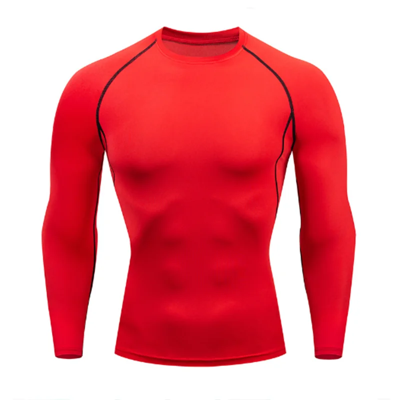 Compression Long Sleeve T Shirt Men Elastic Training T-shirt Gym Fitness Workout Tights Sport Jersey Athletic Running Shirt Men