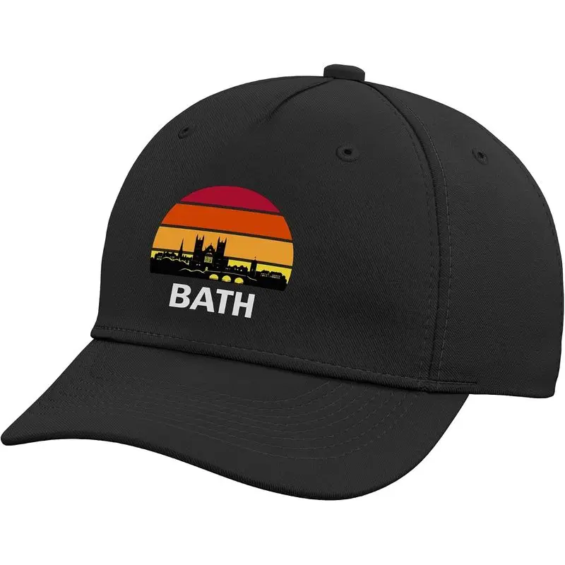 Bath UK Skyline - Royal Crescent, Bath Abbey And Roman Baths Adjustable Baseball Hat