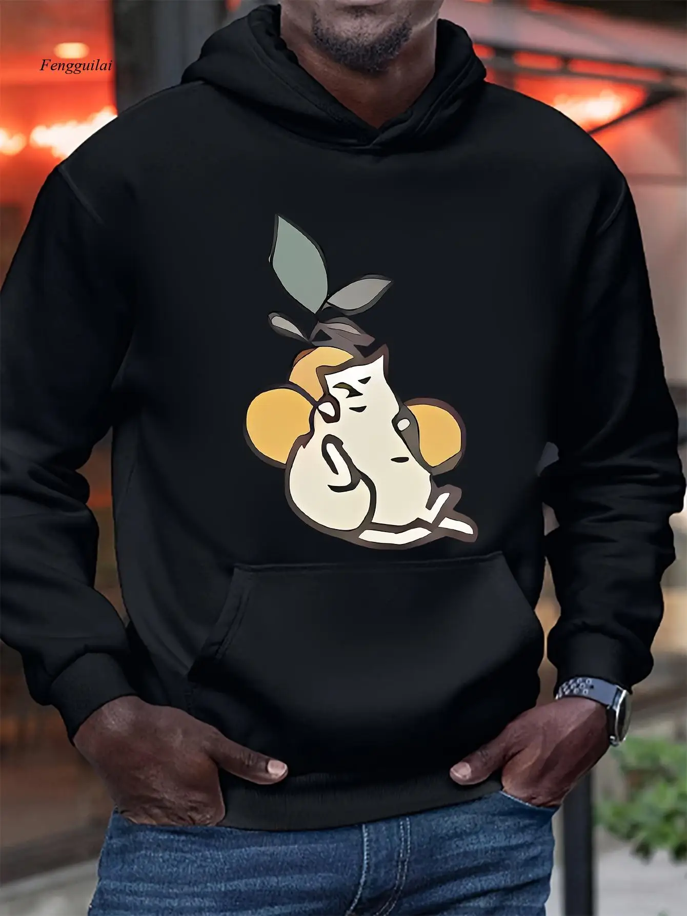 كارتون لطيف القط نمط مقنعين البلوز الطازجة ولطيفة نمط الأبيض البلوز هوديي الكنغر جيب هوديي