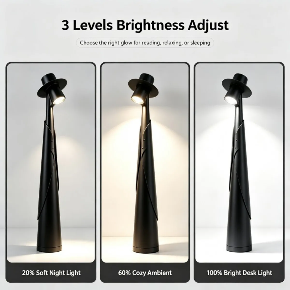 Creative LED Table Lamp, USB-C Rechargeable Wireless Touch Night Light, Portable Multi-Function Atmosphere Lamp For Living Room