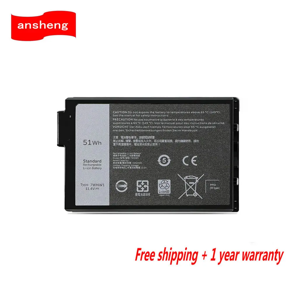 

7WNW1 P137G001 P137G002 P85G001 Laptop Battery For Dell Latitude 5424 5420 Rugged Latitude 7424 Rugged Extreme P137G P85G P86G