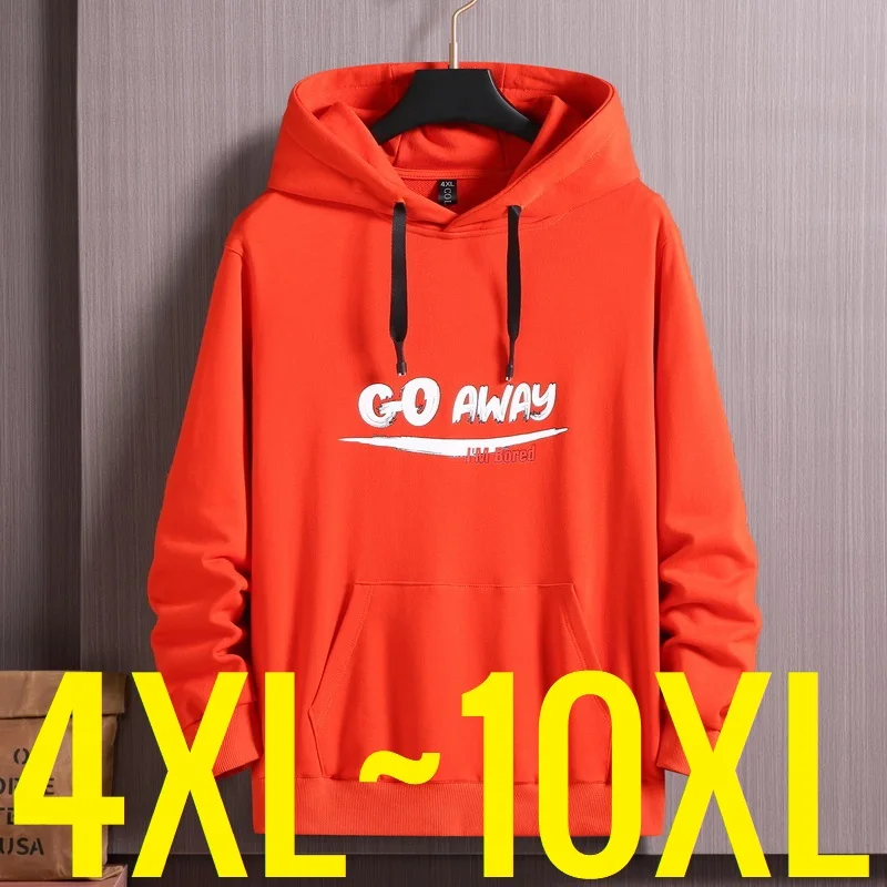 New Extra Big Size Store Hoodies Men Cotton Hooded Shirt Male Loose Fit Winter Thick Warm Good Quality Pullover Plus Large 10XL