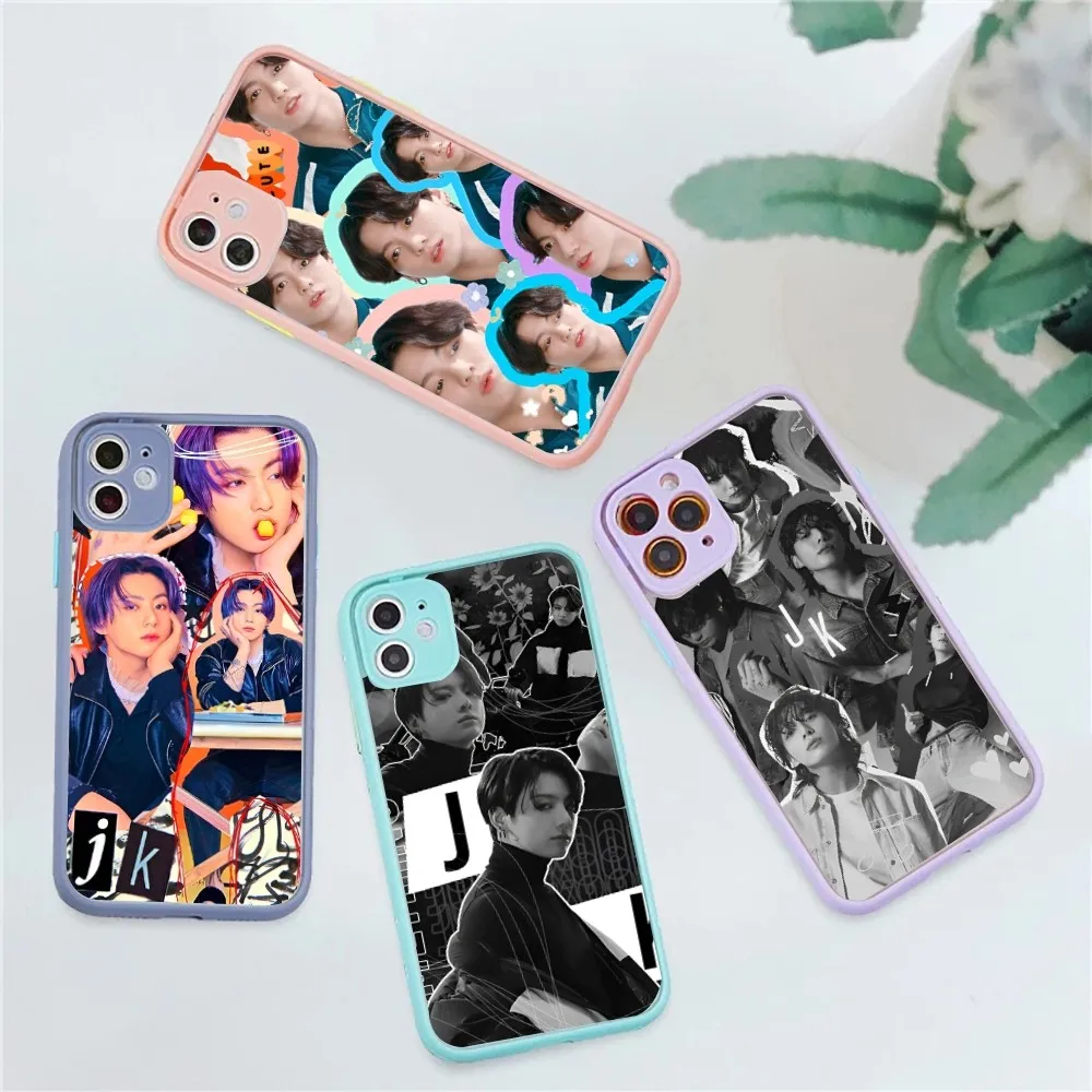 E-Euphoria J-Jungkook-K-KPOP Phone Case for iPhone 14 11 12 13 Mini Pro Max 8 7 Plus X XR XS MAX Translucent Matte Cover