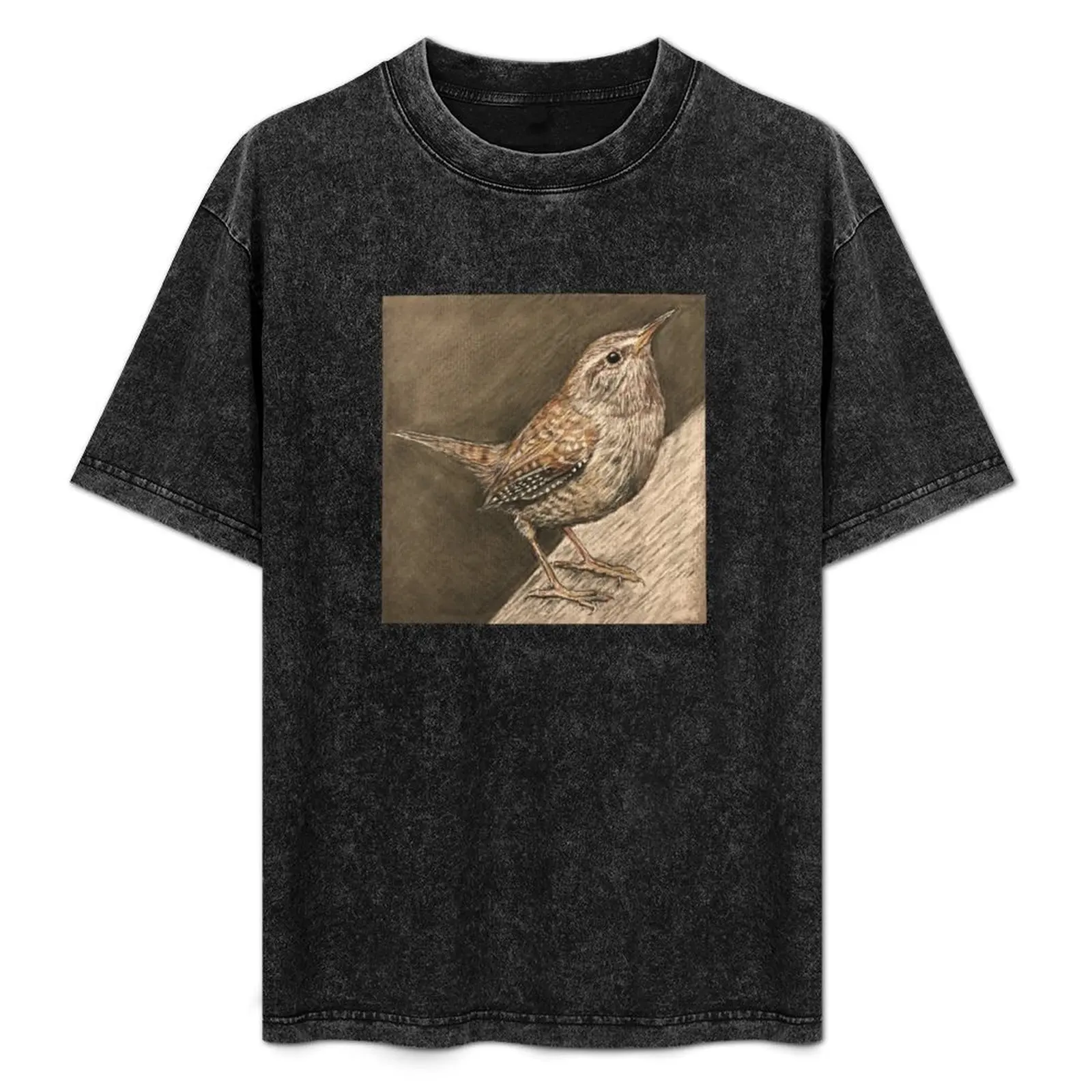 

Wren Coloured Pencil Drawing T-Shirt Outdoor Sports Lightweight Tee