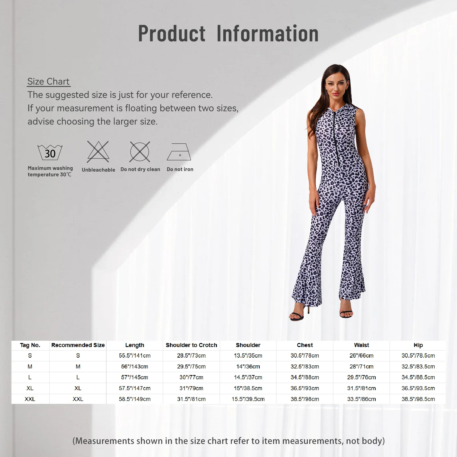 

Women 90s Theme Party Disco Costume Carnival Clubwear Leotards Sleeveless Zipper Bell-Bottom Stylish Printed Hooded Jumpsuit