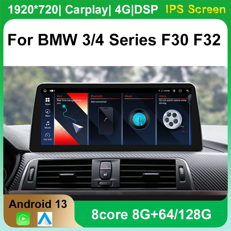 

Android 13 8+128G Auto Carplay Car Multimedia Stereo for BMW F30 F31 F34 F32 F33 F36 2013-2019 Radio Gps Navigation Dvd Player