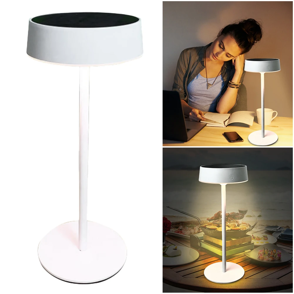 

Solar Table Lamp Waterproof Cordless Table Lamp Rechargeable Portable Night Light Night Lamp for Indoor and Outdoor