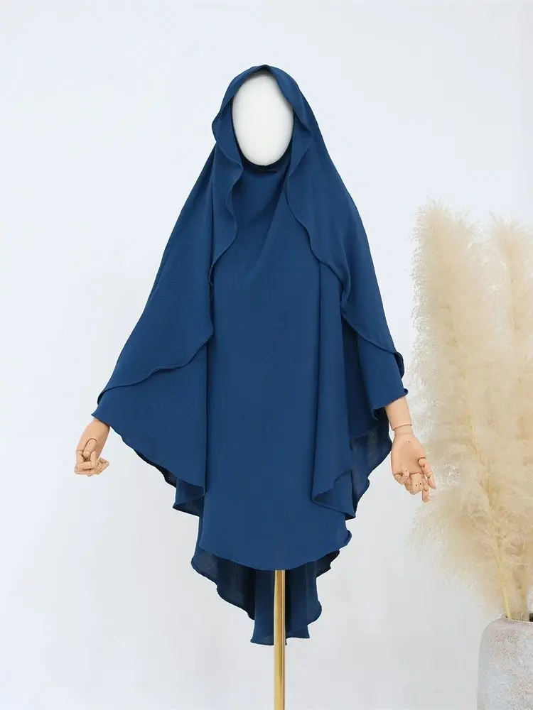 Ramadan Solid Khimar Abaya Dubaj Niqab Turcja Arabski Muzułmański Hidżab Islam Modlitwa Ubrania Dla Kobiet Djellaba Turban Musulmans Femme