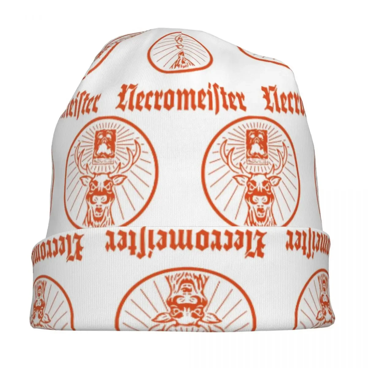 Jager Liqueur Logo Jagermeister قبعة محبوكة دافئة الهيب هوب بونيه قبعة الخريف الشتاء في الهواء الطلق قبعات حريمي للجنسين الكبار #3