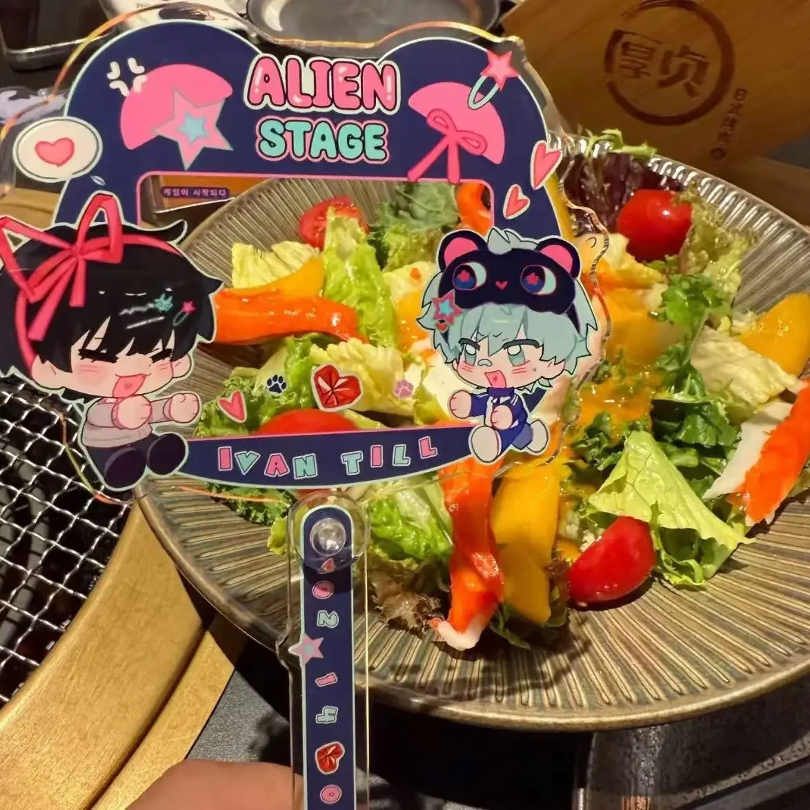 1Pcs TV Alien Stage Acrylic Transparent Card Photo Props Diy Card Anime Peripheral Till Ivan Collectible Ornaments Gift Toy