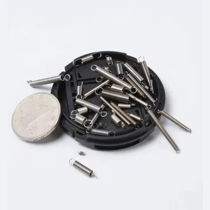 5 stücke/Los 0,6mm/0,7mm Edelstahl-Zugfeder mit o Haken verlängerung feder freie Länge 15-120mm