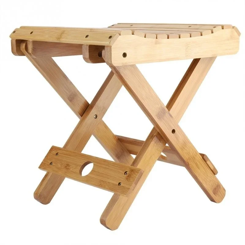 Multi-function Collapsible Wooden Bamboo Stool Sutiable For Shower