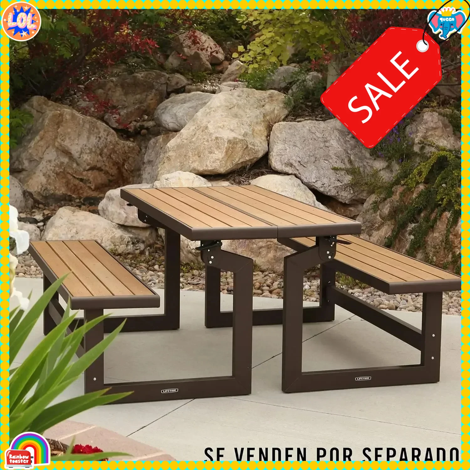 

Bestseller60054 Convertible Bench / Table, Faux Wood Construction, BrownTime limitLimited time