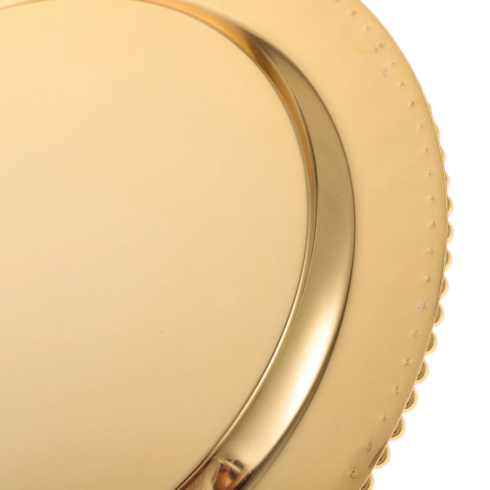 

Iron Fruit Dish European Style Holder Cake Cupcake Plate Smooth Edges Food Serving Plate for Hotel Home Party