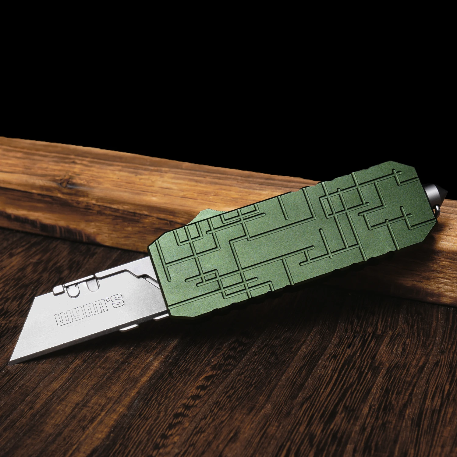 سكين أدوات من سبائك الألومنيوم، سكين جيب مع مشبك، سكاكين قطع الصناديق، سكين أدوات EDC خارجي، مع 10 شفرات من الفولاذ الكربوني #5