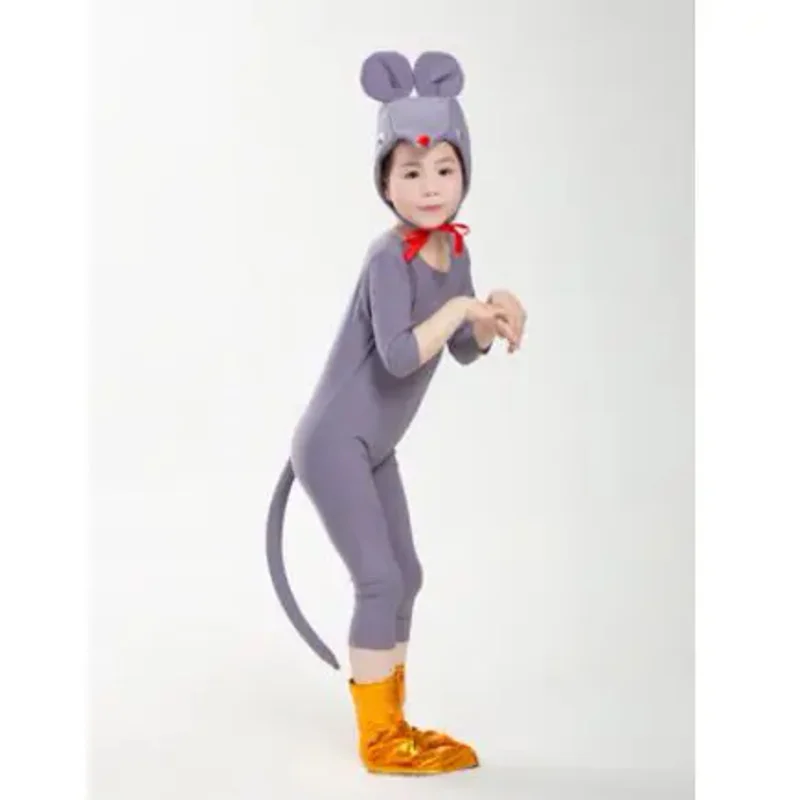 gray mouse costume for children mouse cosplay festive dance costumes animal cosplay costumes for kids kindergarten performance