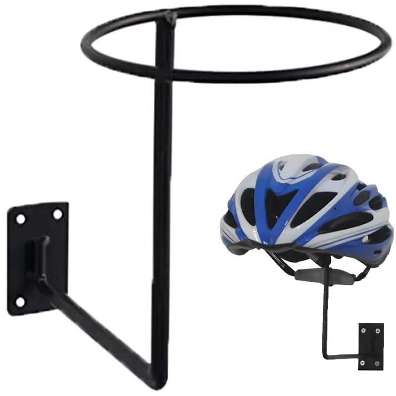 

Motorcycle Helmet Metal Display Stand High-quality Wall Mounted Black Paint Baking Helmet Caps Rack Motorbike Accessories