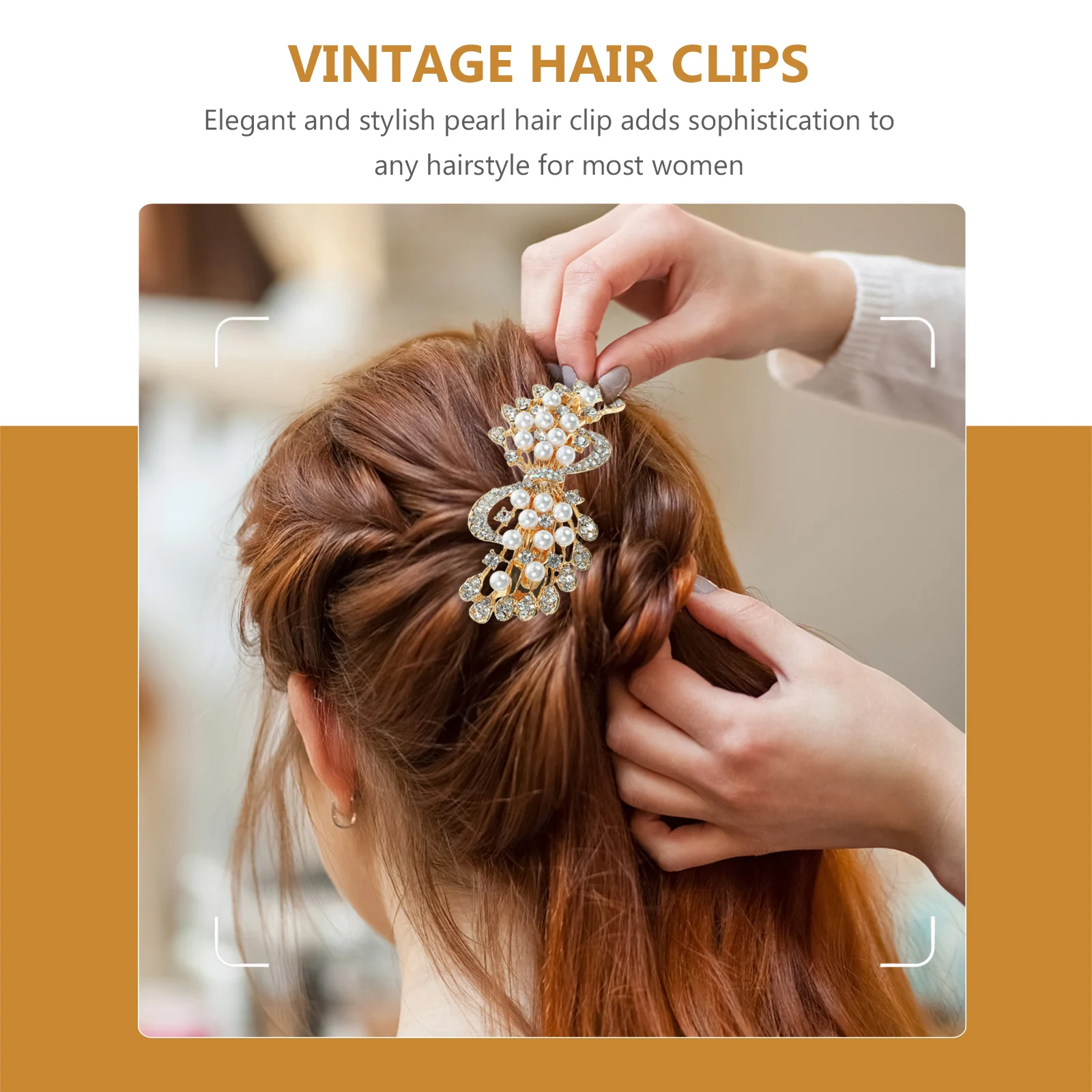 مشبك شعر نسائي لؤلؤي دبوس شعر ربيعي كبير دبوس شعر معدني قوي إكسسوار عتيق لتسريحات شعر أعياد الميلاد وحفلات الزفاف