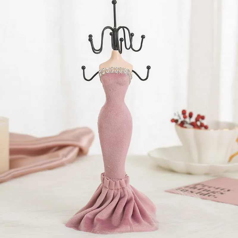 Jewelry Displays Stand, Model Dress High-Heeled Shoes Earring Necklace Ring Jewelry Holder Stand Display for Jewelry Organizatio