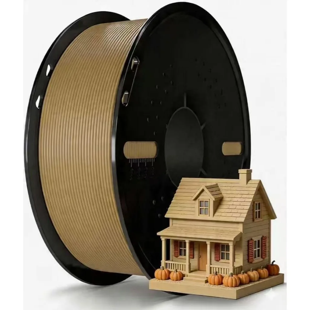 

Wood PLA+ 3D Printer Filament 1.75mm with +/-0.02mm Accuracy, 1kg Spool, Tangle-Free & Clog-Free for Smooth Printing, Compatible