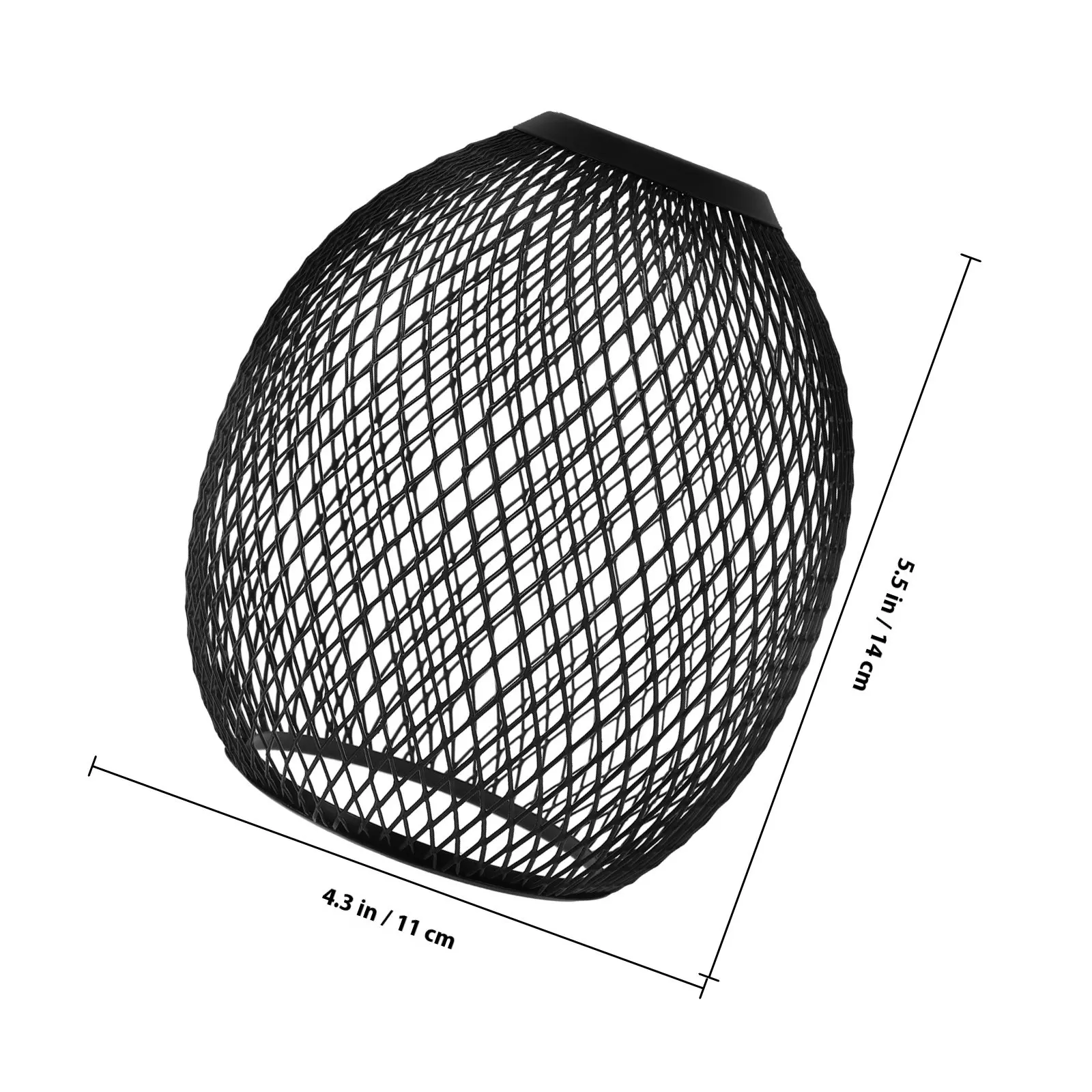 Iron Wire Drum Shape Lampshade Metal Pendant Lights Shade Retro Light Bulb Cage Replacement Hanging Lamp Cover