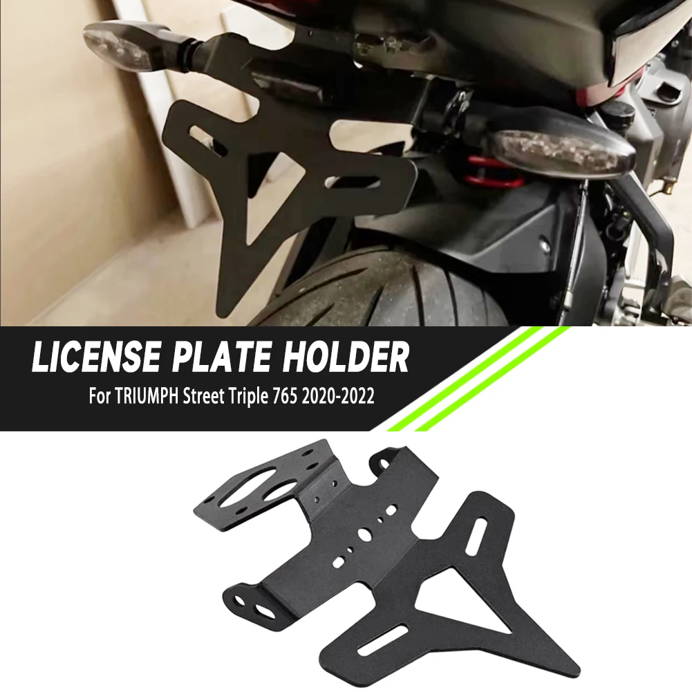 

Motorcycle License Plate Holder Fender Eliminator Tail Tidy Bracket With LED For TRIUHPM Daytona 675 Street Triple R S RS 765