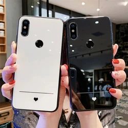 Tempered Glass Case For Huawei Honor X50 i X40 X9C X30 X20 X40 GT X10 LITE MAX V40 V30 Simple Slim Heart Hard Cover Coque