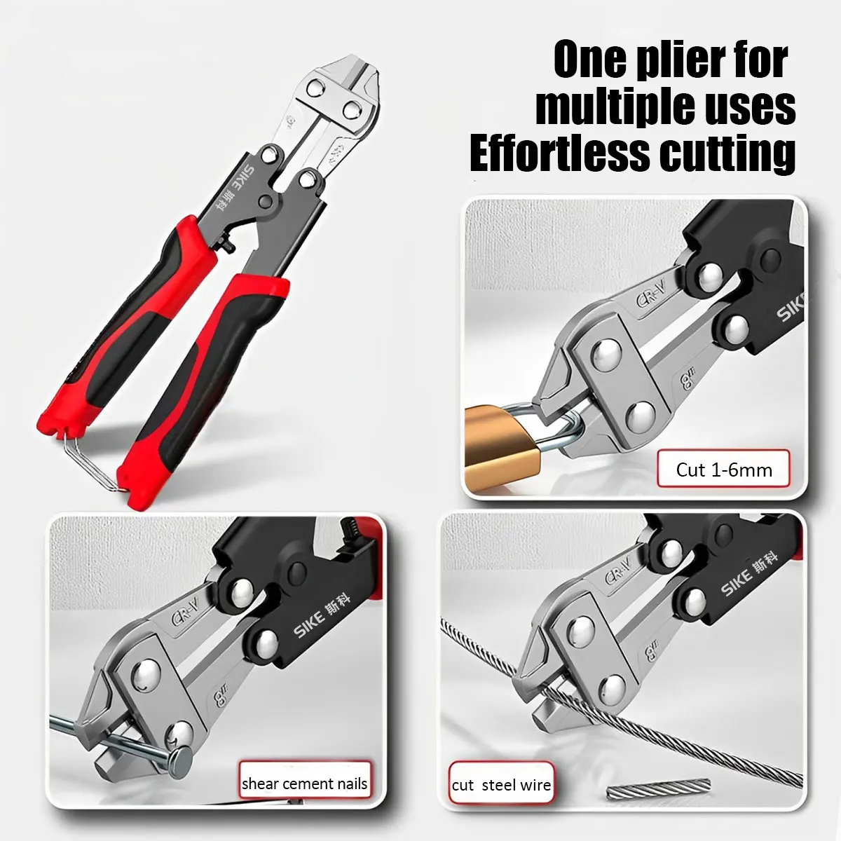 1pc mini bolt cutter, wire rope special cutter multifunctional labor-saving lock chain cutter hand tool