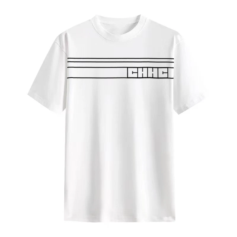 

CHCH, роскошные женские футболки высокого качества, хлопковая футболка с короткими рукавами и круглым вырезом, новинка 2025, модные топы унисекс