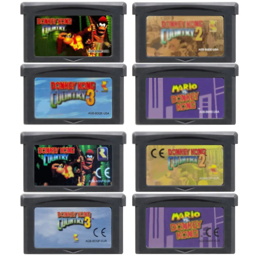 GBA Game Cartridge 32 Bit Video Game Console Card Donkey Kong Series Mario vs. Donkey Kong Country for GBA/SP/DS