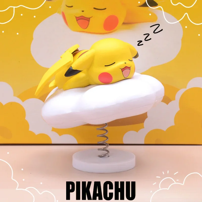 Pokemon Pikachu Car Decoration Cute Cartoon Action Figure Figurines Ornament Auto Interior Dashboard Accessories For Girls Gifts