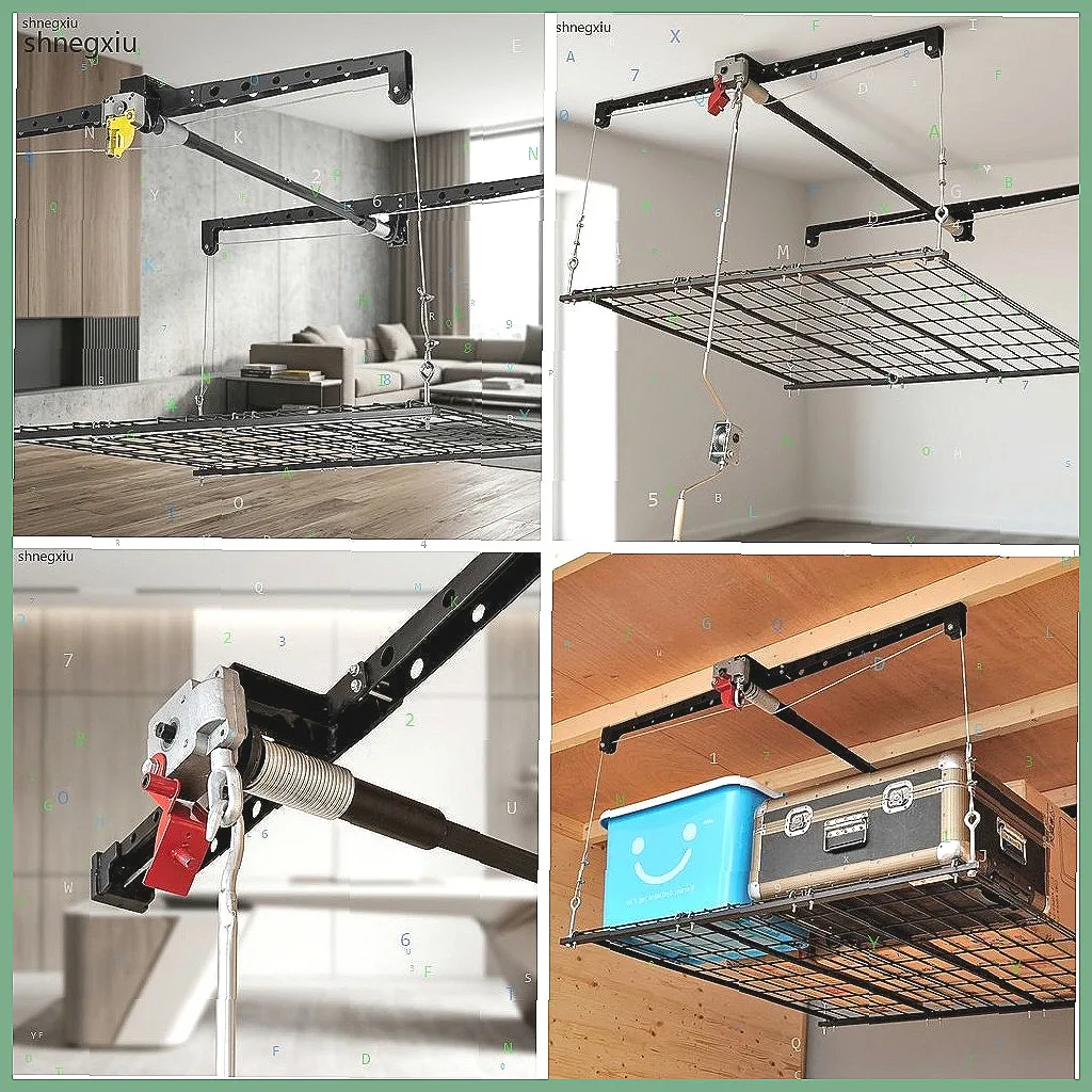 Professional Garage Ceiling Storage Lift, Customized Overhead Rack Shelf for Home & Car