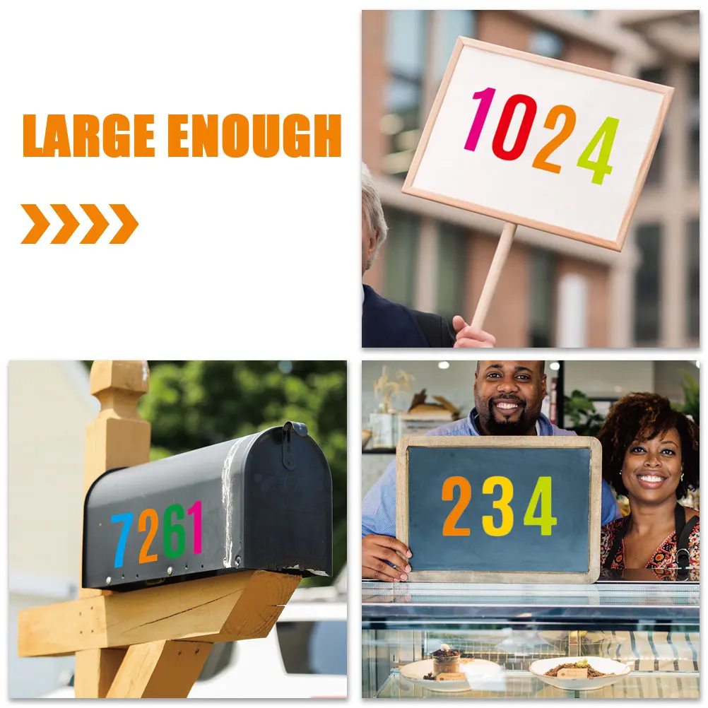 

12pcs Large Number Stickers Adhesive Black Mailbox Trash Can Address Labels Easy Remove Diy House Numbers For Outside Stickers