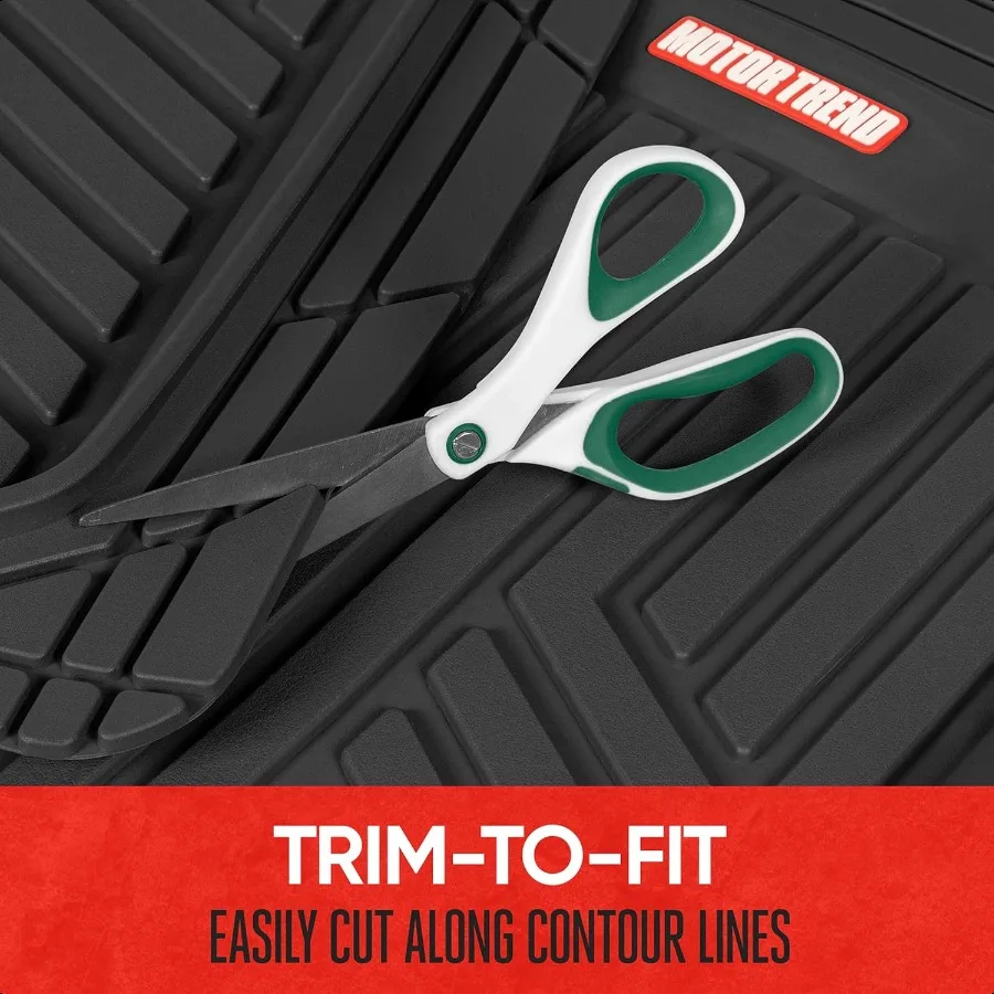 FlexTough طبق عميق بالإضافة إلى الحصير سيارة مطاطية مع حصيرة صندوق السيارة بطانة البضائع الجبهة الخلفية كومبو مجموعة يناسب معظم سيارات الدفع الرباعي فان كوبيه سيدا