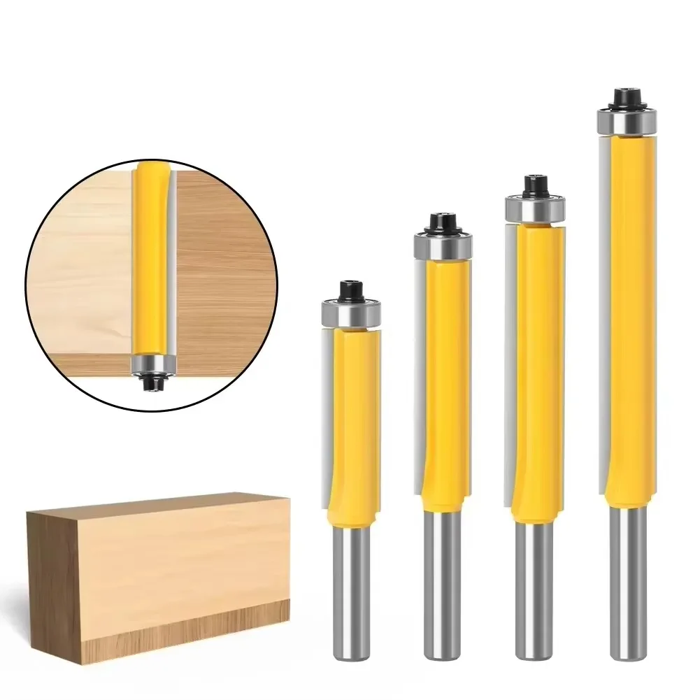 

1PC 8MM Shank Milling Cutter Wood Carving 2" Flush Trim Router Bit with Bearing Wood Carbide Milling Cutter Woodworking