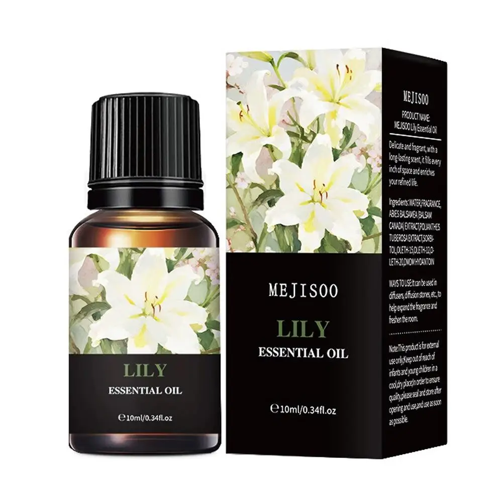 15 Flavors 10ml Essential Oils For Aroma Diffuser AirHumidifier Home Water-soluble Lavender Rose Eucalyptus White Peach Oolong