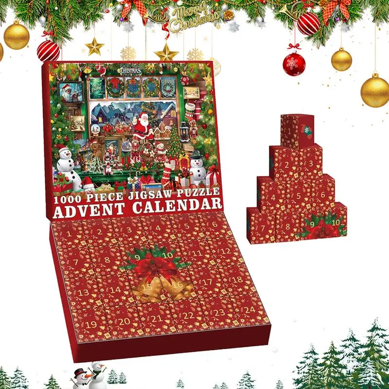 

Advent Calendar Puzzle Jigsaw Puzzles Christmas Countdown Advent Holiday Puzzles 1000 Pieces Exquisite Fun 2024 Countdown