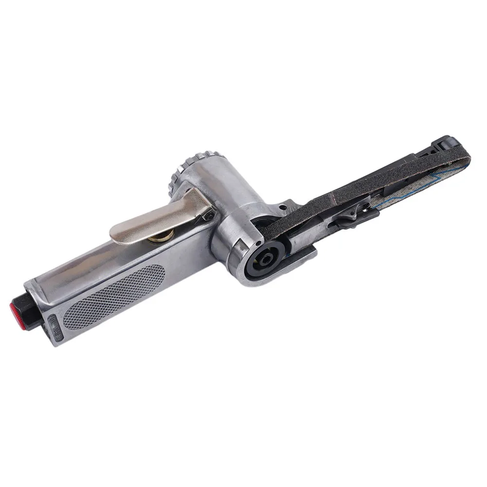 

Safety trigger Air Belt Sander Hex Wrench Pneumatic Power Sanding Variable speed 25Belts 330mm X 10mm 90psi Detail