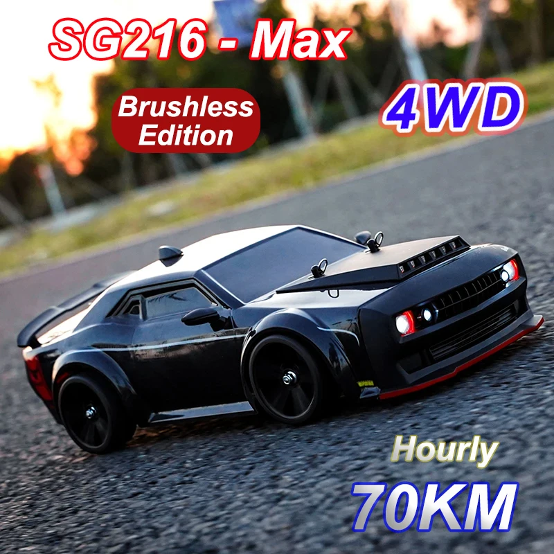 

SG216 MAX RC Car 70+ KM/H High Speed Remote Control Vehicles 1:16 Brushless 4WD RC Sports Cars SG216 PRO 40KM/H Car Toys Gifts