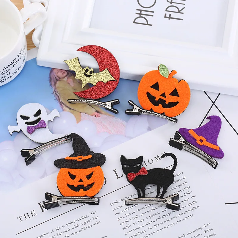 

Halloween Dressing Hairpin Children's 3D Hairpin Cute Cat Pumpkin Hairpin