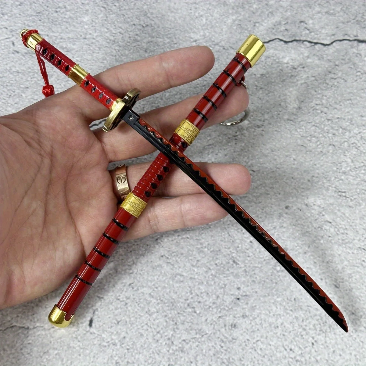 10inch Steel Roronoa Zoro Katana Metal Anime Zoro Sword Real Size Japanese Katana Iron Ninja Knife Original Samurai Sabre Gift