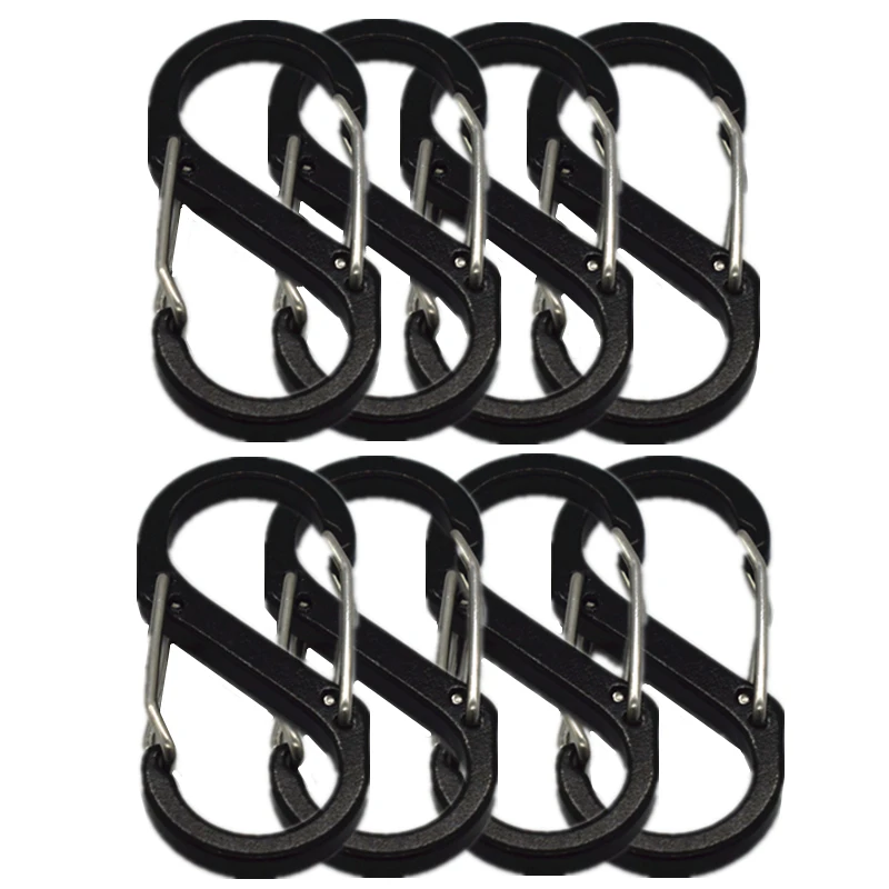 Spring Hook， Aluminum Alloy Carabiner， Spring Clasp ，Outdoor Backpack Camping Keychain Fishing Tools Lock Buckle Snap Clip Tools