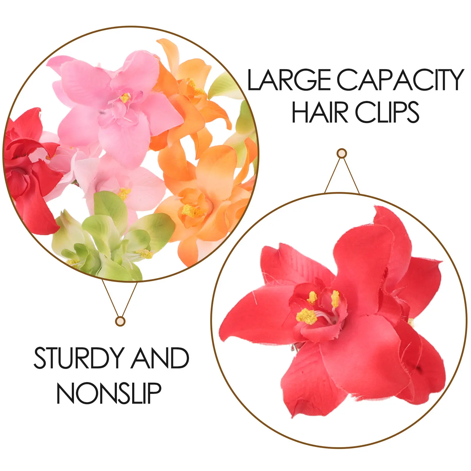 12Pcs Boho Flower Hair Clips Artificial Floral Hairpins for Women Girls Versatile Color Options Lightweight Comfortable Beach