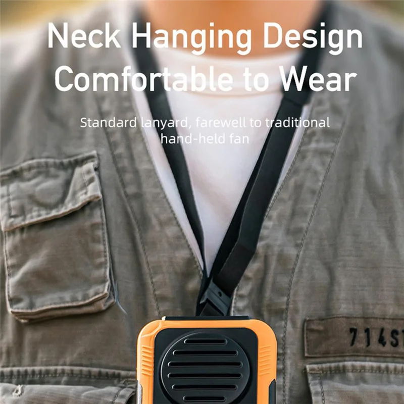 A64K Belt Fan Portable Cooling Fan Rechargeable Bladeless Fan Neck Fan Digital Display Hands-Free Fan Waist Fan For Camping