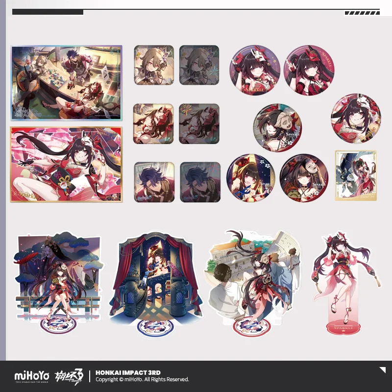 

Sunsyea Honkai Impact 3rd Official Merch miHoYo Original Authentic GXQY Series Badge Acrylic Stand Card Sparkle Vita Sampo