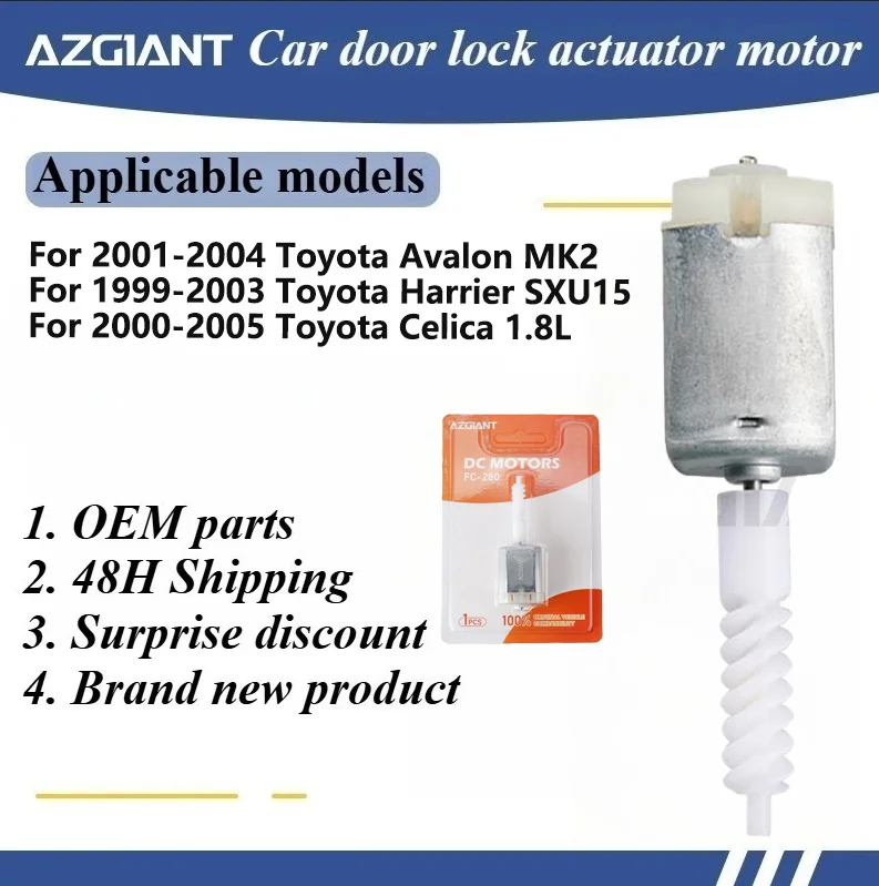 

AZGIANT FC-280SC-20150 VD304510 Car door lock actuator motor for Toyota Pronard/Echo/Yaris MK1/Yaris Verso/Vitz High-Speed Motor