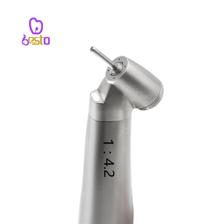 d ental Surgical Handpiece 45 Degree Angle 1:4.2 Increasing Speed Electric Handpiece With Fiber Optic