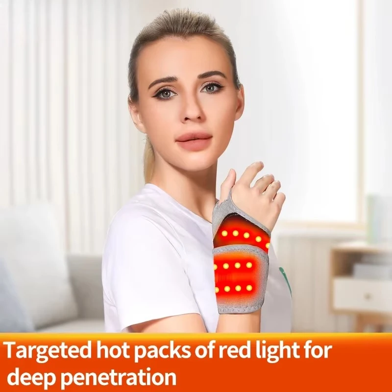 USB Electric Heating Pad Wrist Support 660nm Red Light Vibration Massage Relieve Wrist Joint Fatigue Wrist Relax Home Leisure